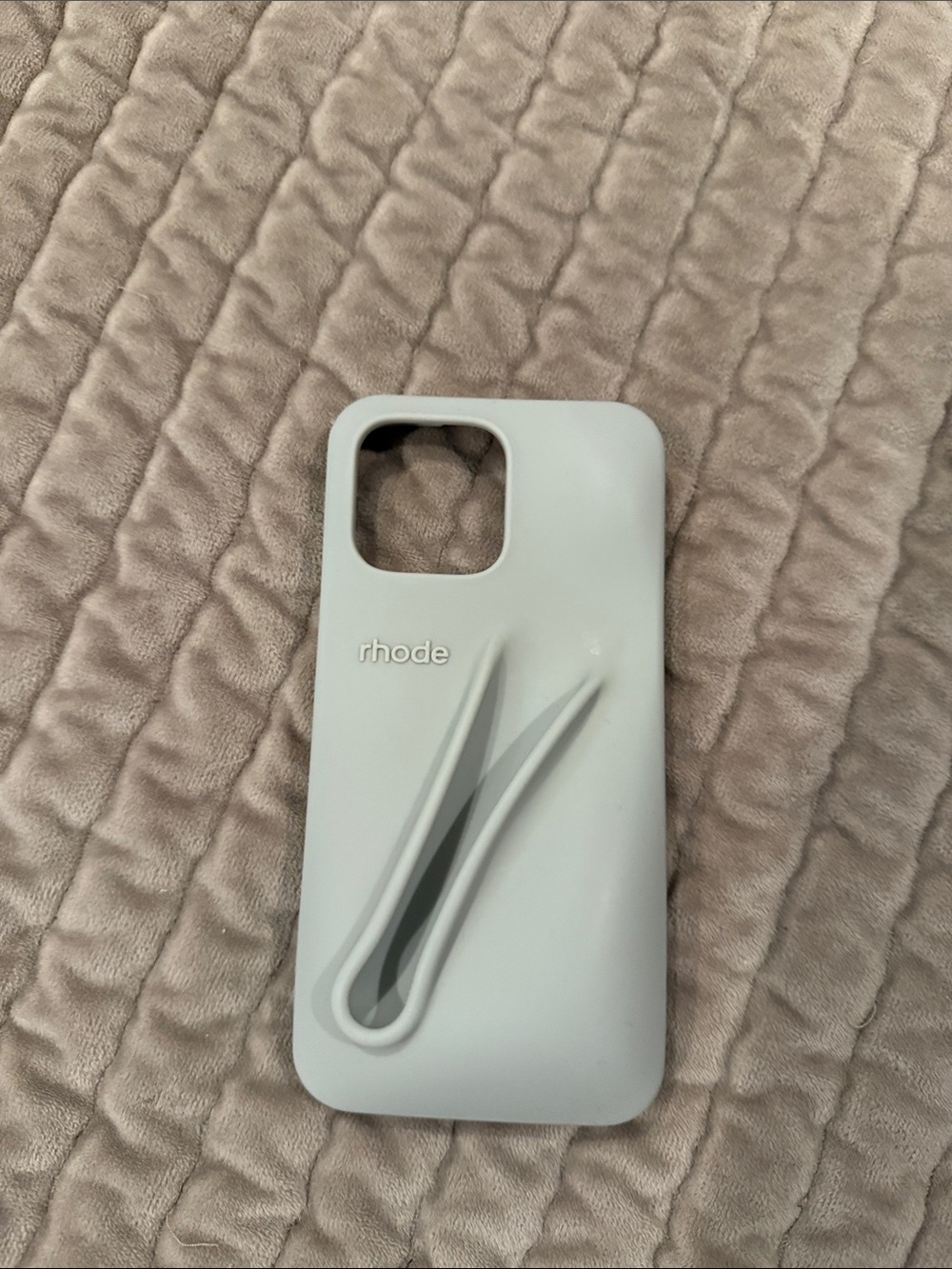 RHODE Silicone Phone Case with Integrated Strap - Light Blue Gray